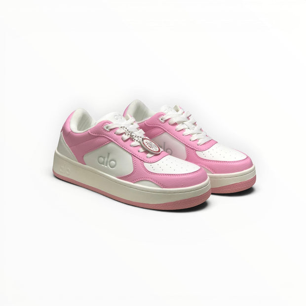 Alo Recovery Mode women's lifestyle sneakers in Pink/White, product view 1