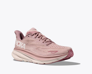 WOMEN HOKA CLIFTON 9 RUNNING SHOES (Pink) - SS23