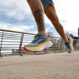 HOKA BONDI 8 MEN'S RUNNING SHOES - (GOBLIN BLUE / MOUNTAIN SPRING)