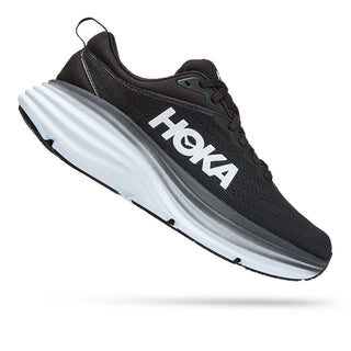 HOKA BONDI 8 MEN'S RUNNING SHOES - (Black & White)