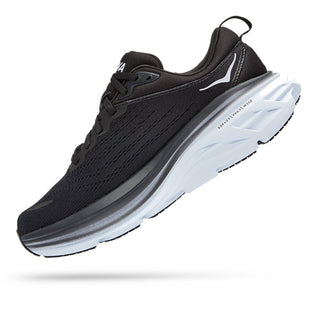 HOKA BONDI 8 WOMEN'S RUNNING SHOES (Black & White) - SS23