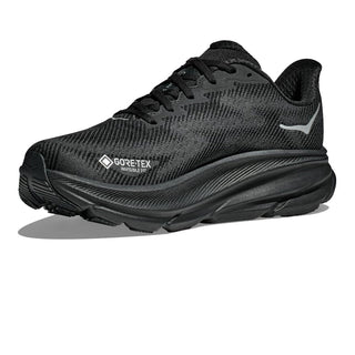 WOMEN HOKA CLIFTON 9 RUNNING SHOES (Black) - SS23