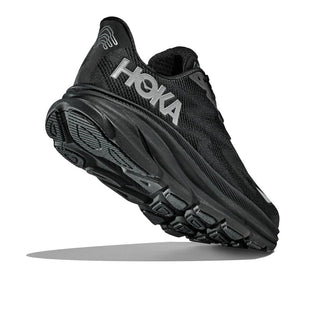 WOMEN HOKA CLIFTON 9 RUNNING SHOES (Black) - SS23