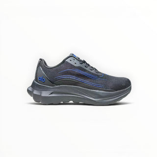 FWSports Shoes Alo Yoga Alo Runner black and blue lightweight low-top lifestyle sneaker with cushioned midsole
