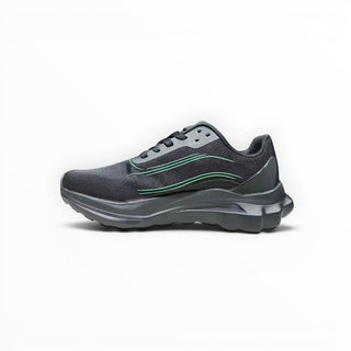 FWSports Shoes Alo Runner men's black and green lightweight lifestyle sneaker with a cushioned low-top design.