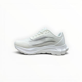 FWSports Shoes Alo Runner white lightweight lifestyle sneakers with breathable mesh upper and cushioned midsole.