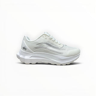 FWSports Shoes Alo Runner white low-top sneakers with a breathable mesh upper and cushioned midsole for everyday comfort.