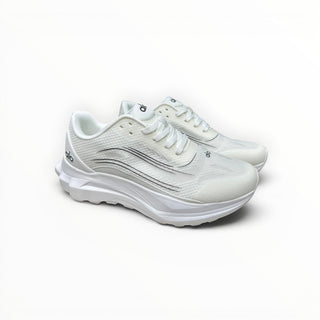 FWSports Shoes Alo Runner white lightweight low-top sneakers with breathable mesh upper and cushioned midsole.