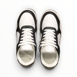 FWSports Shoes Alo Yoga Recovery Mode low-top sneakers in black and white with a classic lace-up design.