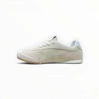 FWSports Shoes Alo Yoga Sunset beige low-top lifestyle sneakers with a minimalist design and cushioned rubber sole.