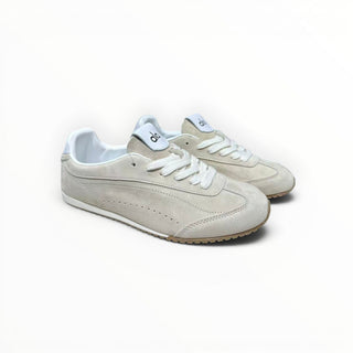 FWSports Shoes Alo Yoga Sunset beige low-top lifestyle sneakers with suede upper and white laces.