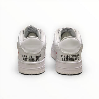 FWSports Shoes BAPE STA low-top sneakers in triple white with mastermind A BATHING APE branding on the heel