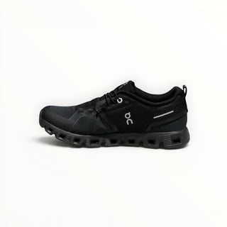 FWSports Shoes women's black Cloud 5 running shoe with breathable mesh upper and speed-lacing system.