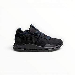 FWSports Shoes black CLOUDNOVA running sneaker with a sock-like upper and CloudTec cushioned sole for urban performance.