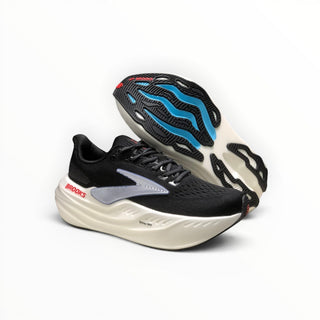 FWSports Shoes Brooks Glycerin Max Comfort womens running shoes in black and grey with thick cushioned white soles
