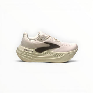 FWSports Shoes Brooks Glycerin Max Comfort men's running shoe in cream with a thick cushioned sole and lace-up design.