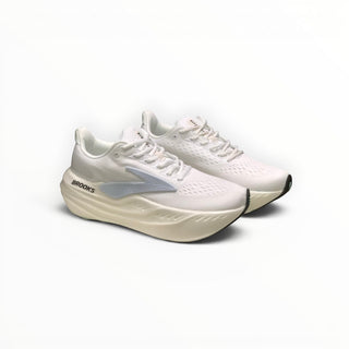 FWSports Shoes Brooks Glycerin Max Comfort white and silver womens running shoes with thick cushioned soles