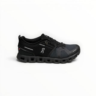 FWSports Shoes women's black Cloud 5 running shoe with breathable mesh upper, speed-lacing system, and cushioned sole.