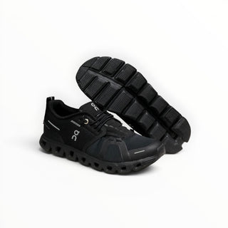 FWSports Shoes CLOUD 5 men's black running shoes featuring breathable mesh, speed-lacing, and CloudTec rubber outsoles.