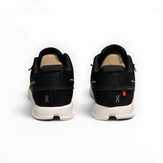FWSports Shoes CLOUD 5 men's running shoes in black and white, showing the molded heel and signature branding.