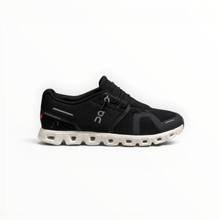 FWSports Shoes CLOUD 5 men's running shoe in black mesh with a white CloudTec sole and speed-lacing system.