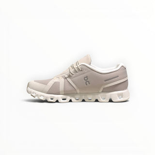 FWSports Shoes Cloud 5 women's running shoe in pearl and white with breathable mesh and speed-lacing system