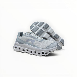 FWSports Shoes On Running Cloudmonster Void sneakers in alloy and glacier gray with breathable mesh and CloudTec sole.