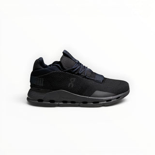 FWSports Shoes CLOUDNOVA men's black running sneaker with sock-like upper and CloudTec cushioning for urban performance.