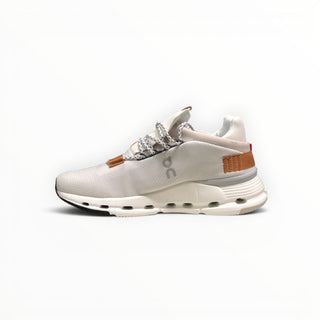 FWSports Shoes Cloudnova men's running sneaker in pearl white with breathable sock-like upper and CloudTec cushioning.