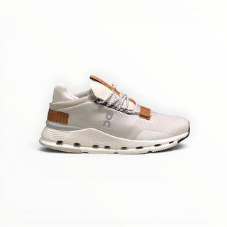 FWSports Shoes Cloudnova men's running sneaker in pearl white with breathable mesh upper and tan accents