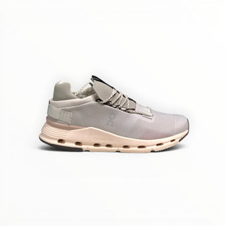 FWSports Shoes Cloudnova women's running sneakers in shell powder with sock-like upper and CloudTec cushioning.