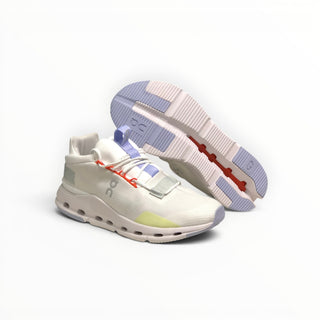 FWSports Shoes Cloudnova women's running sneakers in white and glacier gray with breathable mesh and CloudTec cushioning