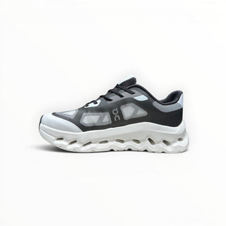 FWSports Shoes On Cloudtilt Remix women's black and white running sneaker with layered x-ray upper and CloudTec Phase sole