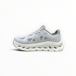 FWSports Shoes On Cloudtilt Remix men's sneaker in glacier and white with layered x-ray upper and CloudTec cushioning.