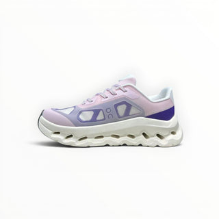 FWSports Shoes On Cloudtilt Remix running sneaker in pink, lavender, and purple with a CloudTec Phase cushioned sole.