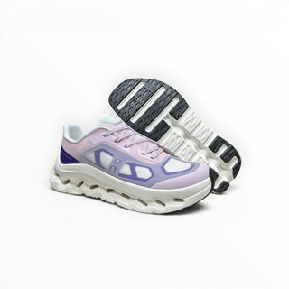 FWSports Shoes On Cloudtilt Remix sneakers in pink and lavender with a futuristic CloudTec Phase sole and layered upper.