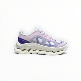 FWSports Shoes On Cloudtilt Remix women's running sneaker in pink, lavender, and purple with CloudTec Phase sole.