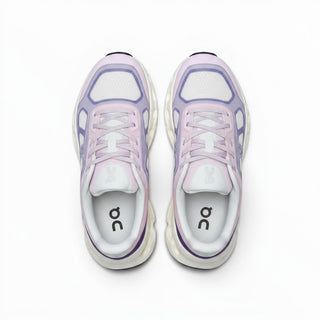FWSports Shoes On Cloudtilt Remix women's running sneakers in pink, lavender, and purple with layered mesh upper.