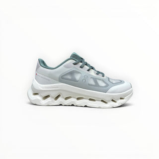 FWSports Shoes On Cloudtilt Remix men's running sneaker in sage, ice, and white with a layered see-through upper.