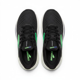 FWSports Shoes Glycerin Max 2 women's running shoes in black with green accents, featuring plush cushioned midsoles.