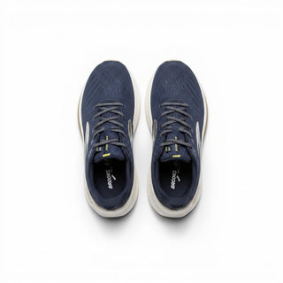 FWSports Shoes Glycerin Max 2 men's running shoes in blue and gold with plush cushioned midsoles, top-down view.