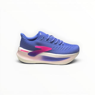 FWSports Shoes Glycerin Max 2 men's running shoe in blue with thick white midsole and pink logo detail