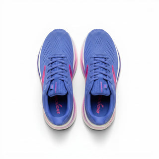 FWSports Shoes Glycerin Max 2 men's blue running shoes with plush cushioning and pink accents, top-down view.