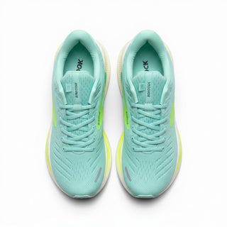 FWSports Shoes Glycerin Max 2 women's running shoes in mint green with plush cushioning and GlideRoll rocker technology.