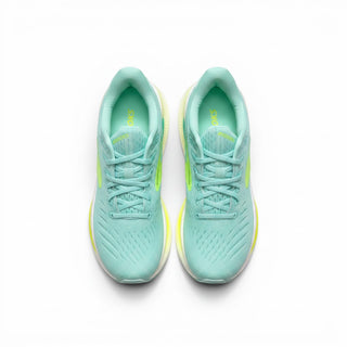 FWSports Shoes Glycerin Max 2 men's running shoes in mint green with neon yellow accents and plush cushioning.