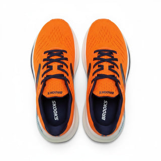FWSports Shoes Glycerin Max 2 women's running shoes in bright orange with plush cushioning and a smooth rocker sole.
