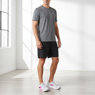 FWSports Shoes Glycerin Max 2 men's running shoes in grey and red with plush cushioning and GlideRoll rocker technology.