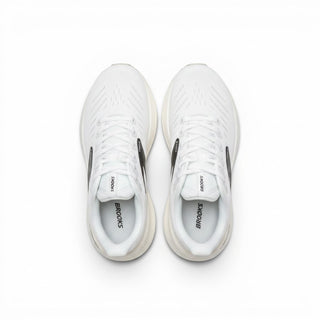 FWSports Shoes Glycerin Max 2 men's running shoes in white and black with plush cushioning and a top-down view.
