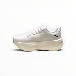 FWSports Shoes Glycerin Max 2 men's running shoes in white with black accents, featuring thick plush cushioning.