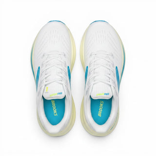 FWSports Shoes Glycerin Max 2 men's running shoes in white with light blue accents and plush cushioned midsoles